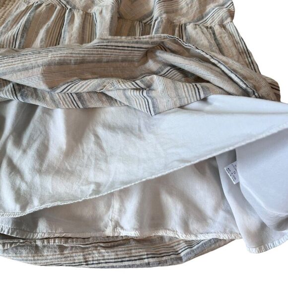 Altar'd State Babydoll Dress Women's Size Small Striped Cream and White - Picture 7 of 11